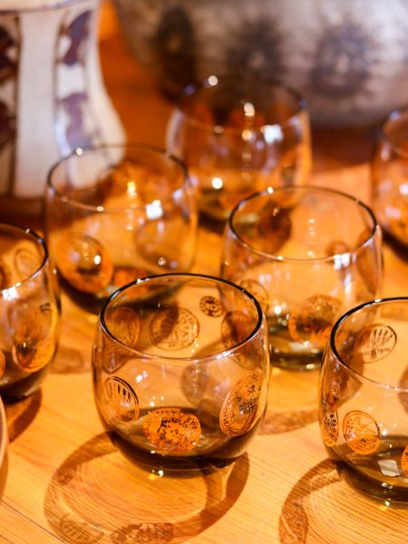 Vintage Amber Tumbler Glass